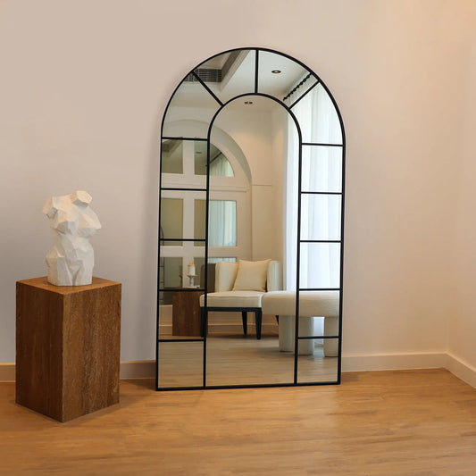 Miroir décoratif botanique en métal